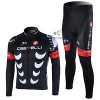 Castelli Long Sleeve Cycling Jerseys which made of 100% Polyester and one Cycling Pants